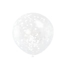 12" Helium Confetti Balloons White With White Confetti, 6-ct.