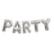 "Party" Silver Balloons Banner Kit