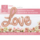 "Love" Pink Balloon Banner Kit