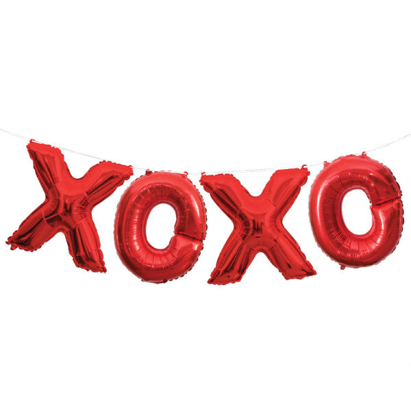 "XOXO" Red Balloon Banner Kit