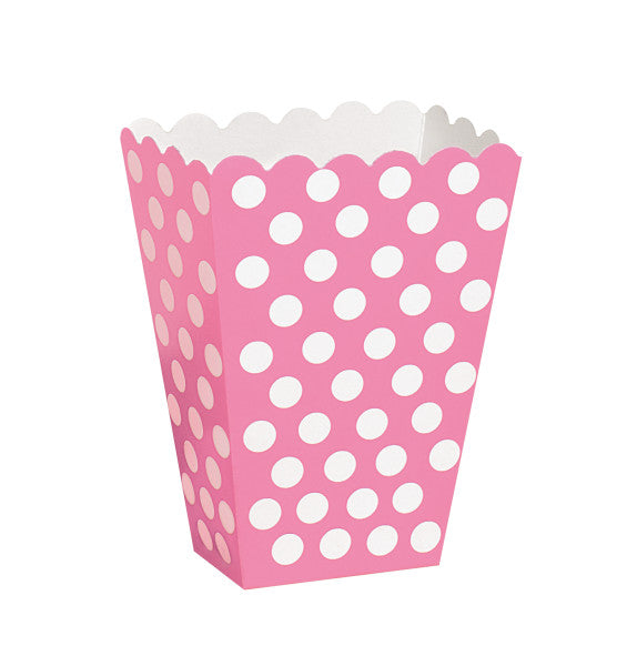 Treat Boxes Pink With White Dots, 8-ct.