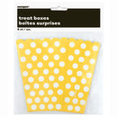 Treat Boxes Yellow With White Dots, 8-ct.