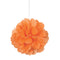 9" Mini Puff Balls Orange Decorations, 3-ct.
