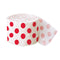 Party Streamer White With Red Polka Dots, 30 ft. x 1.875 in.