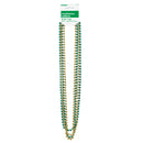 32" Metallic Bead Necklaces Gold & Green, 4-ct.