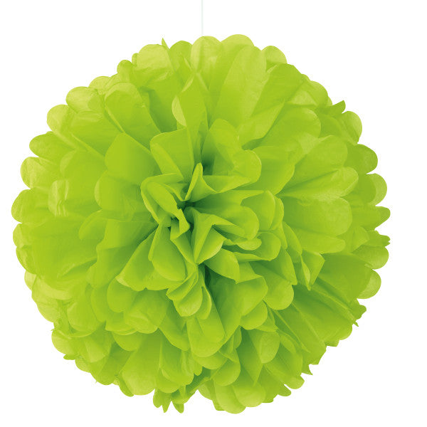 16" Large Puff Ball Bright Green Decorations, 1-ct.