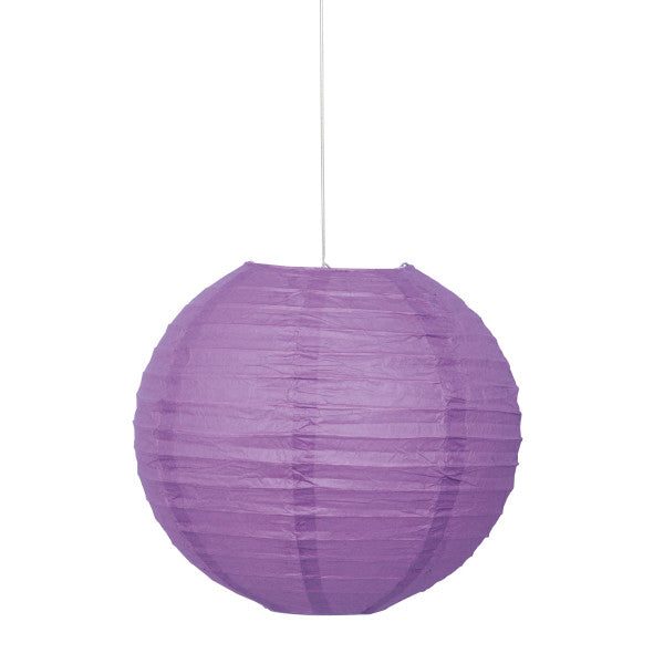 10" Large Paper Lantern Purple Decorations, 1-ct.