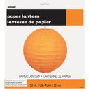 10" Large Paper Lantern Orange Decorations, 1-ct.