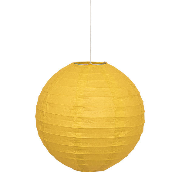 10" Large Paper Lantern Yellow Decorations, 1-ct.