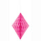 14" Large Honeycomb Diamond Hanging Hot Pink Decorations, 1-ct.