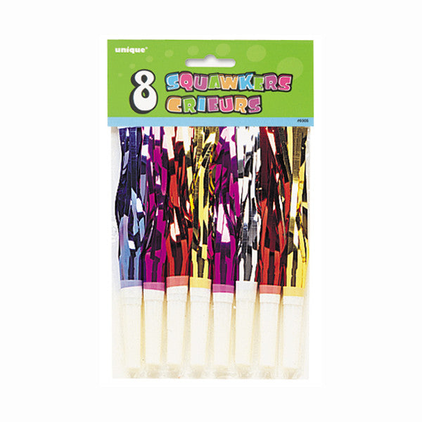 Party Squawkers With Decorations, 8-ct.