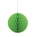 8" Honeycomb Ball Hanging Green Decorations, 1-ct.