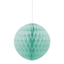 8" Honeycomb Ball Hanging Light Teal Decorations, 1-ct.