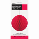 8" Honeycomb Ball Hanging Red Decorations, 1-ct.