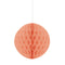 8" Honeycomb Ball Hanging Light Orange Decorations, 1-ct.