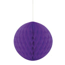 8" Honeycomb Ball Hanging Purple Decorations, 1-ct.