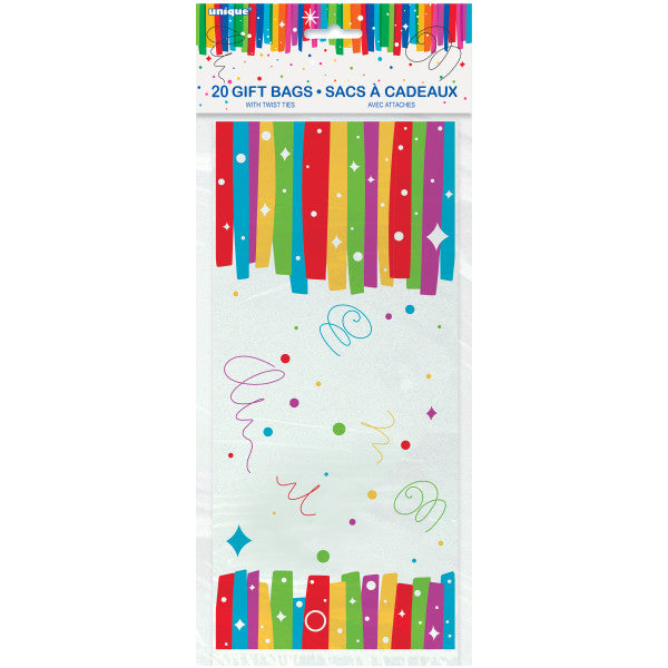 Party Gift Bags Sacs With Twist Ties, 20-ct.