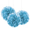 9" Mini Puff Balls Baby Blue Decorations, 3-ct.