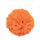 16" Large Puff Ball Orange Decorations, 1-ct.