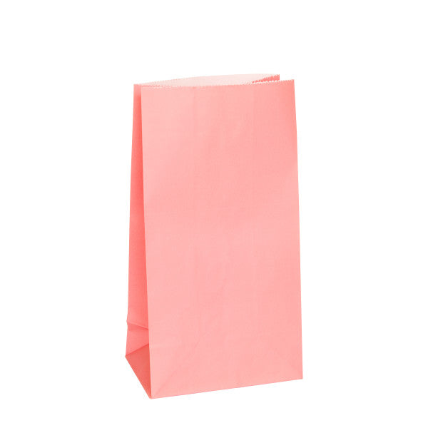 Party Paper Bags Sacs Light Pink, 12-ct.