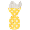 Party Gift Bags With Twist Ties Yellow With White Polka Dots, 20-ct.