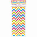 Party Gift Bags With Twist Ties Zig Zag Design, 20-ct.