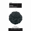 16" Large Puff Ball Black Decorations, 1-ct.