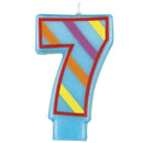 Happy Birthday Colorful Design Candle Number 7