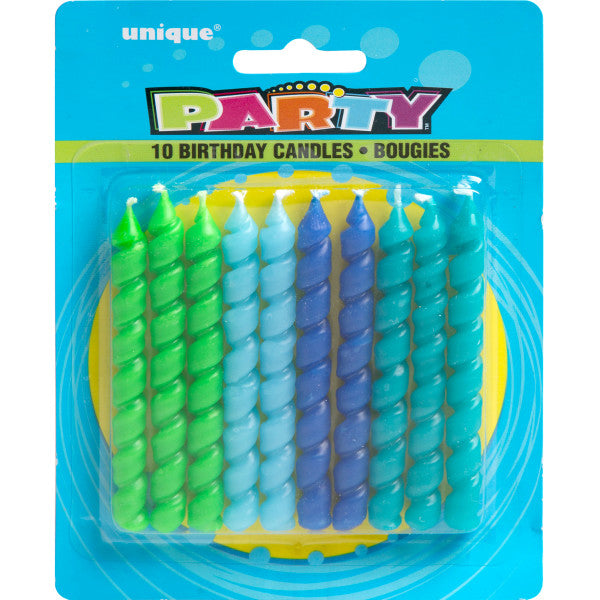 Birthday Spiral Party Candles, 10-ct.