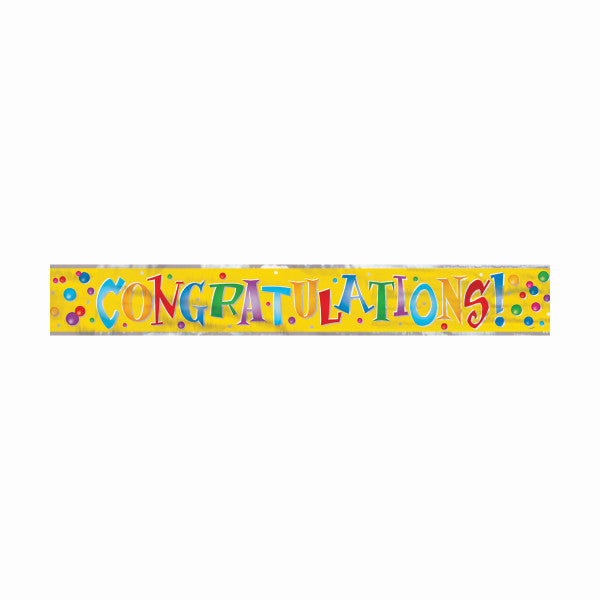 Congratulations Party Banner, 12 ft.