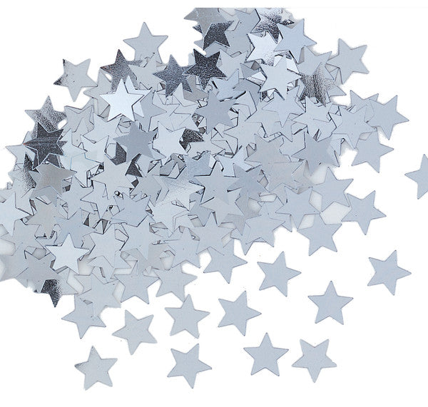 Star Shaped Confetti Silver, 0.5 oz.