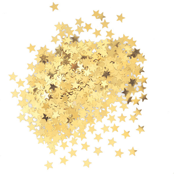 Star Shaped Confetti Gold, 0.5 oz.