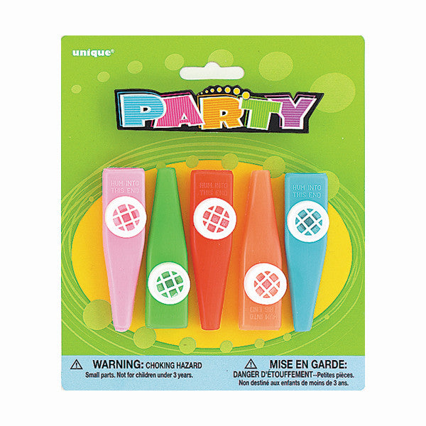 Noisemakers Whistles Party Favors, 5-ct.