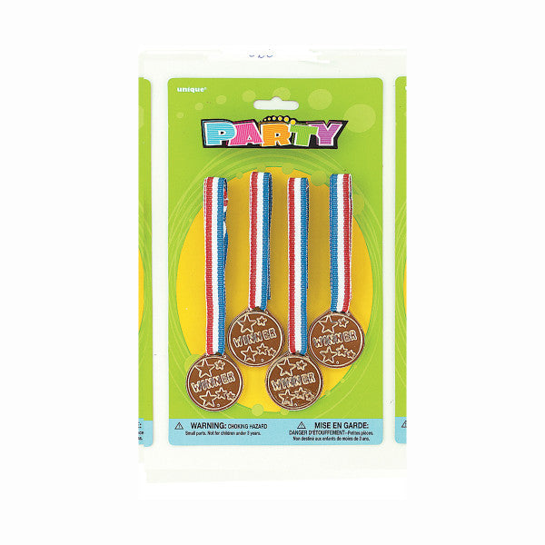 Winner Medals Party Favors, 4-ct.