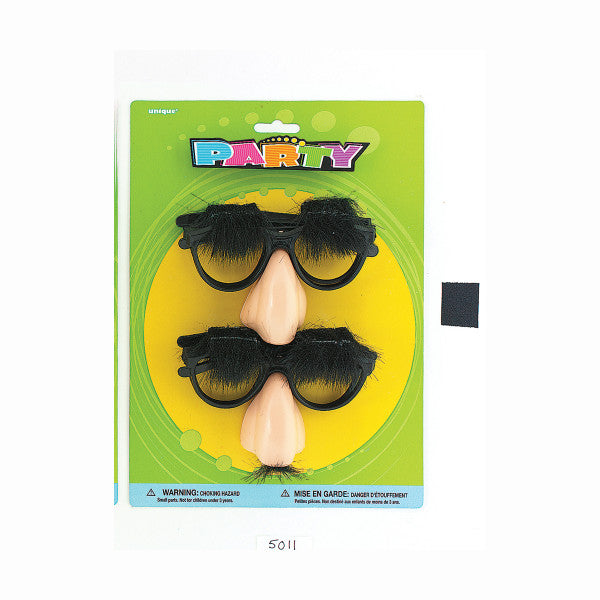 Hairy Face Glasses Disguise Party Favors, 4-ct.