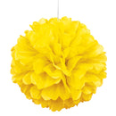 16" Large Puff Ball Yellow Decorations, 1-ct.