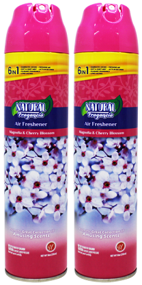 Natural Fragrance 6-in-1 Magnolia Cherry Blossom Air Freshener 10 oz (Pack of 2)
