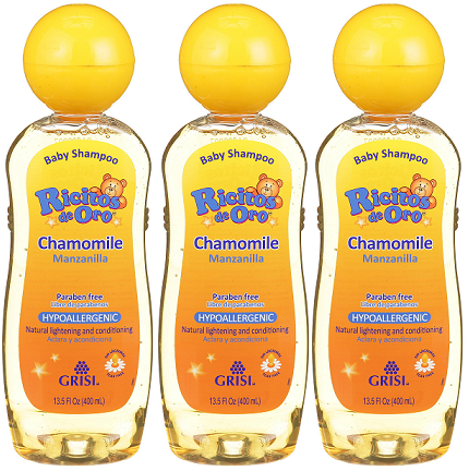 Ricitos de Oro Chamomile Baby Shampoo Paraben Free, 13.5 oz. (Pack of 3)