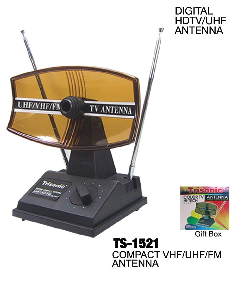 Digital HDTV/UHF/VHF Color TV Antenna, Reach Up To 55 Channels