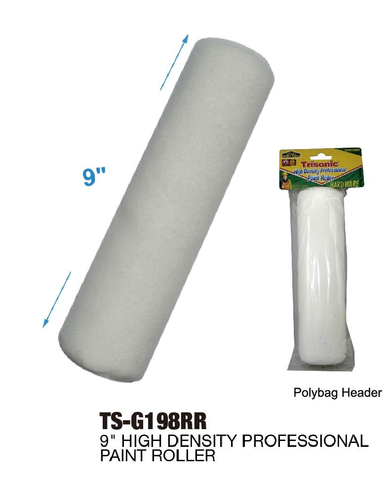 9" High Density White Professional Paint Roller