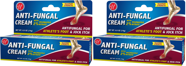 Anti-Fungal Cream with 2% Miconazole Nitrate, 0.5 oz. (Pack of 2)