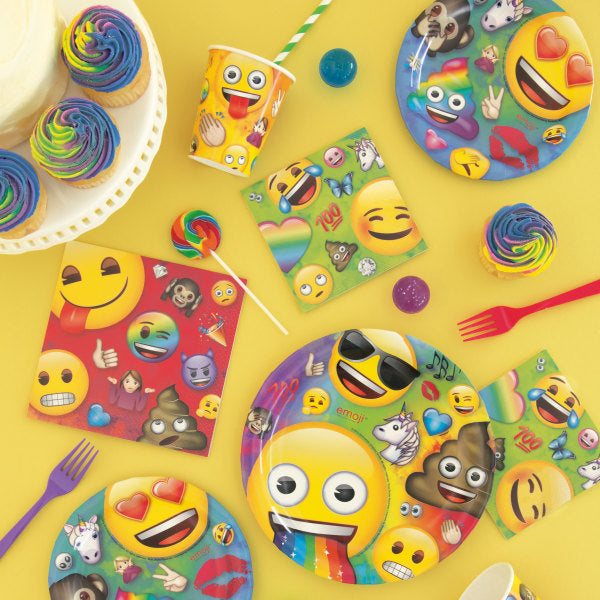 Rainbow Fun Emoji Beverage Napkins, 16ct