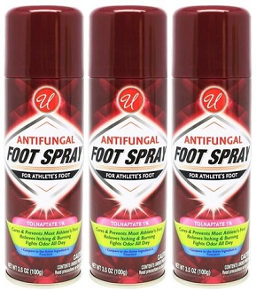 Antifungal Foot Spray For Athlete's Foot, 3.5 oz (Pack of 3)