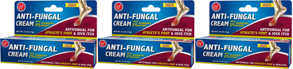 Anti-Fungal Cream with 2% Miconazole Nitrate, 0.5 oz. (Pack of 3)