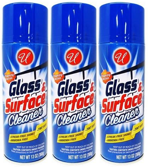 Glass & Surface Cleaner Foaming Action Streak-Free, 13 oz. (Pack of 3)
