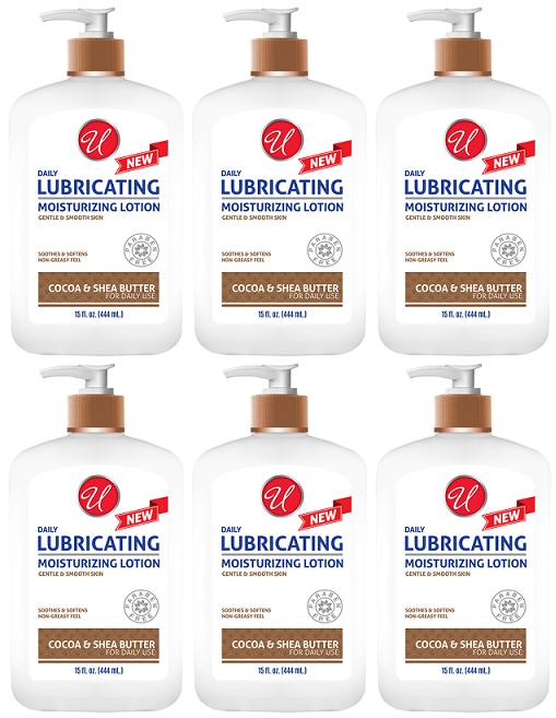 Daily Lubricating Lotion Cocoa & Shea Butter Daily Use, 15 fl oz. (Pack of 6)