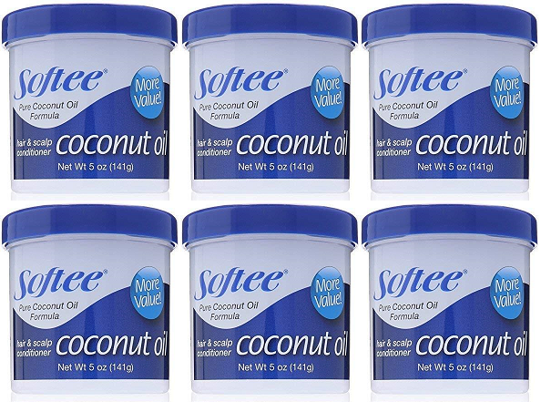 Softee Coconut Oil Hair & Scalp Conditioner, 5 oz. (Pack of 6)