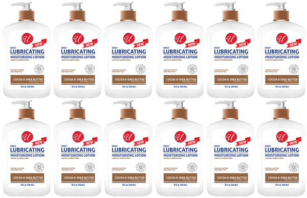 Daily Lubricating Lotion Cocoa & Shea Butter Daily Use, 15 fl oz. (Pack of 12)