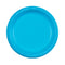 9" Island Blue Round Plastic Plate 10 Count