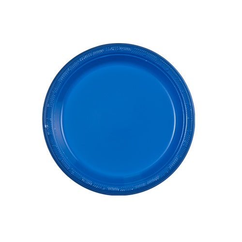 7" Blue Plastic Plate 15 Count